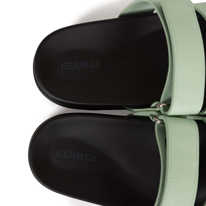 Top quality Hermes Chypre Sandal Vert Jade Epsom Palladium Hardware 37.5