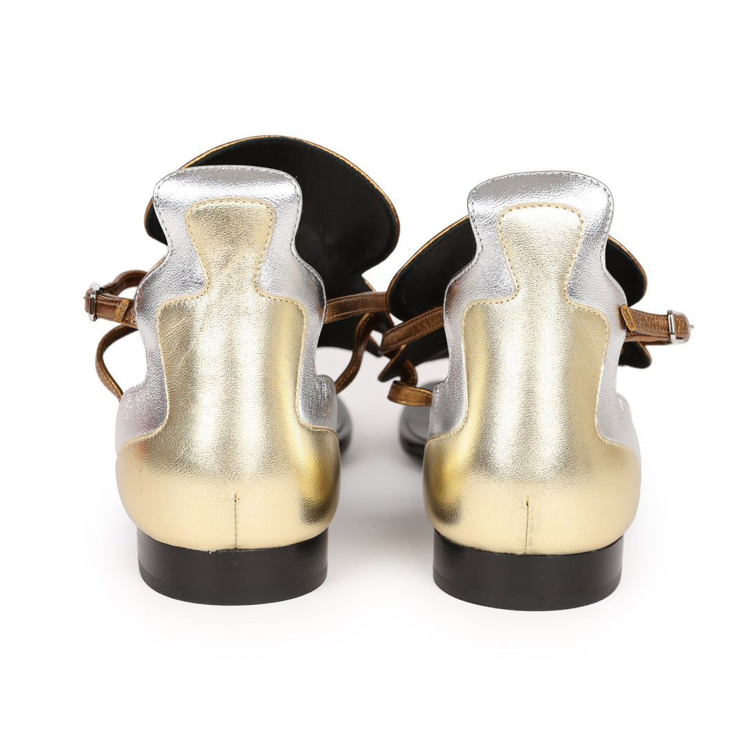 Top quality Hermes Garden Sandals Metallic Palladium Hardware 37