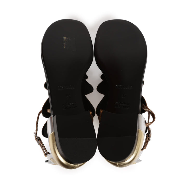 Top quality Hermes Garden Sandals Metallic Palladium Hardware 37