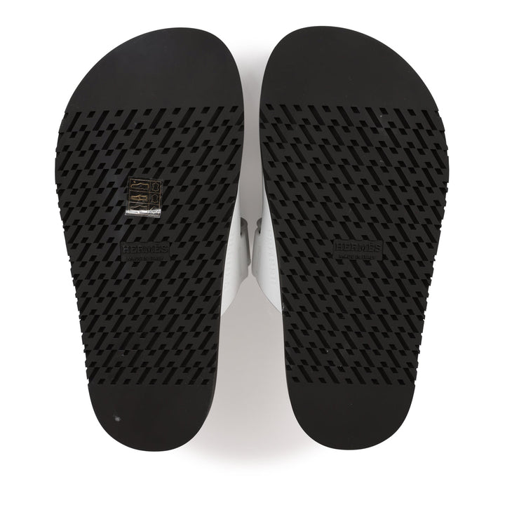 Top quality Hermes Chypre Sandals White Palladium Hardware
