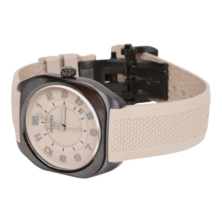 Top quality Hermes Limited Edition Hodinkee Taupe Titanium Rubber 39mm Automatic Watch