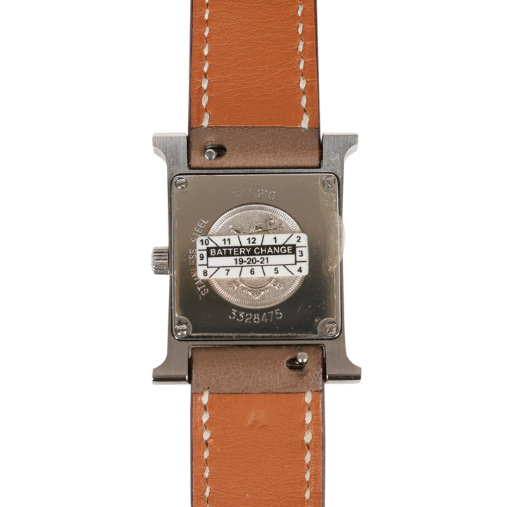 Top quality Hermes Mini Heure H Etoupe Swift Stainless Steel 21mm Double Tour Watch