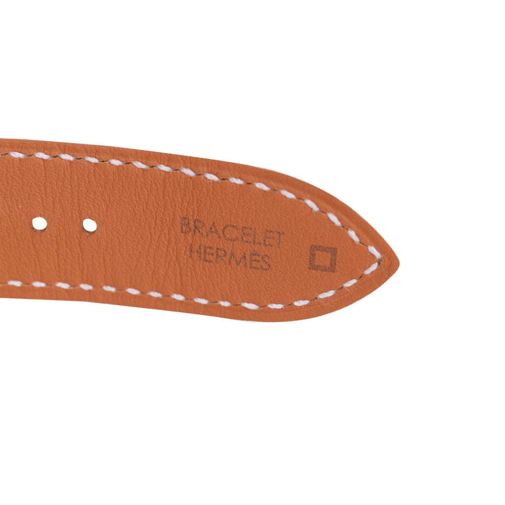 Top quality Hermes Small Heure H Watch Rose Gold White Matte Alligator Band