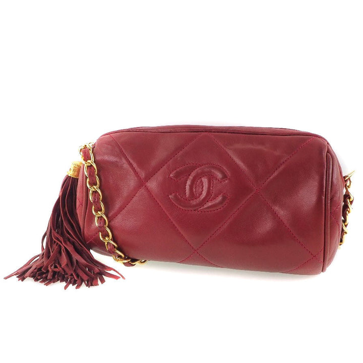 Top Quality Chanel Lambskin Chain Shoulder Bag Red