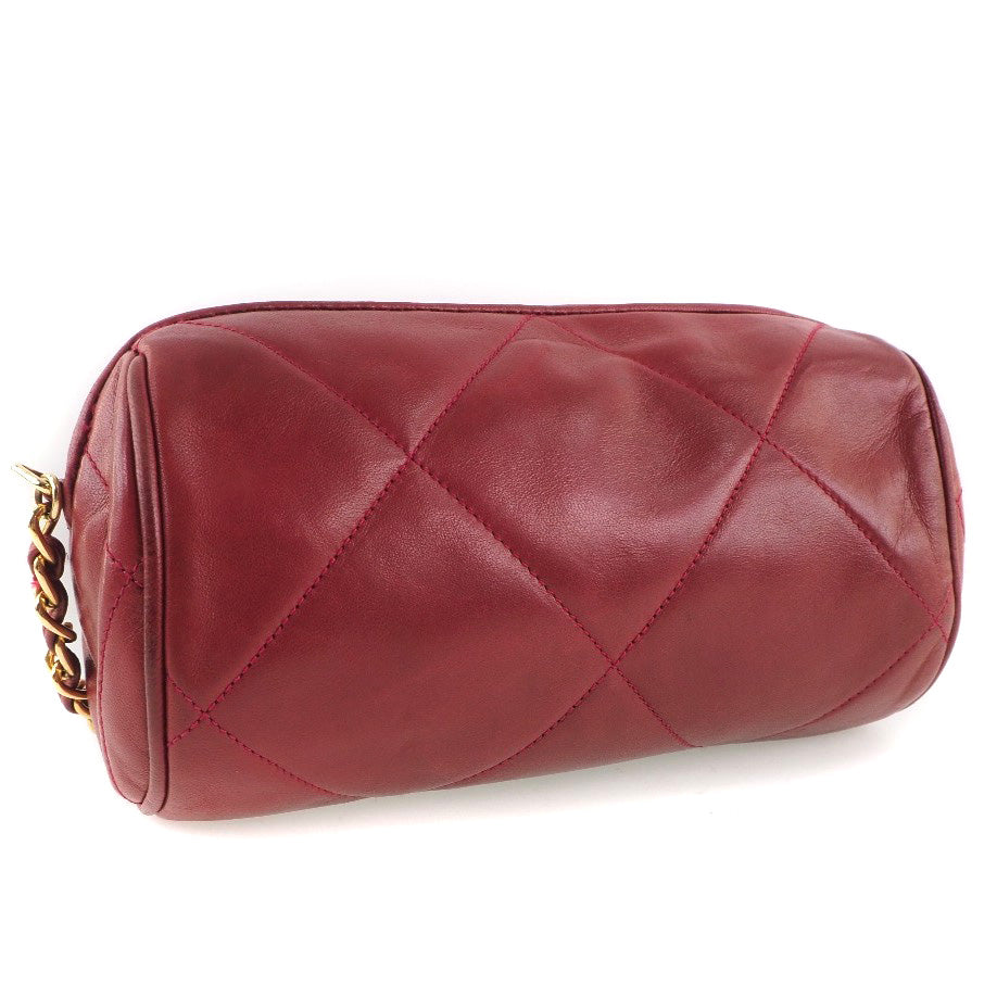 Top Quality Chanel Lambskin Chain Shoulder Bag Red