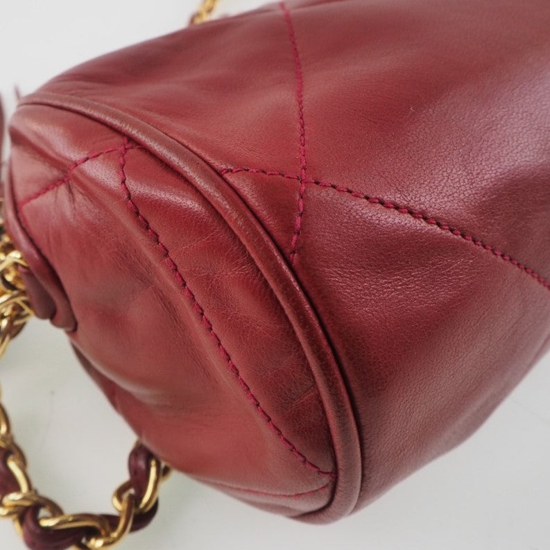 Top Quality Chanel Lambskin Chain Shoulder Bag Red