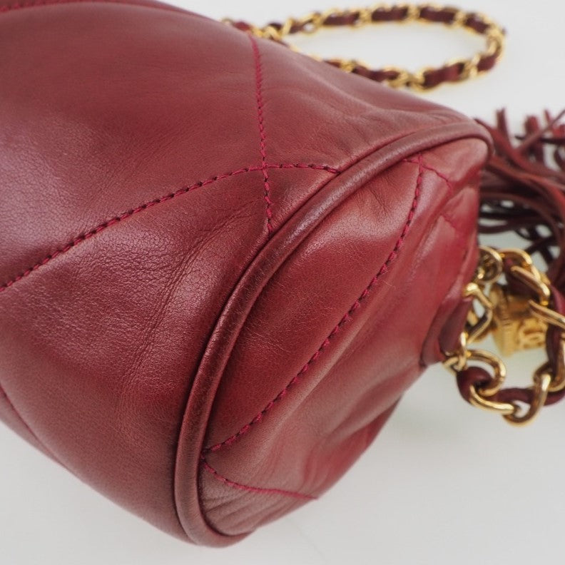 Top Quality Chanel Lambskin Chain Shoulder Bag Red
