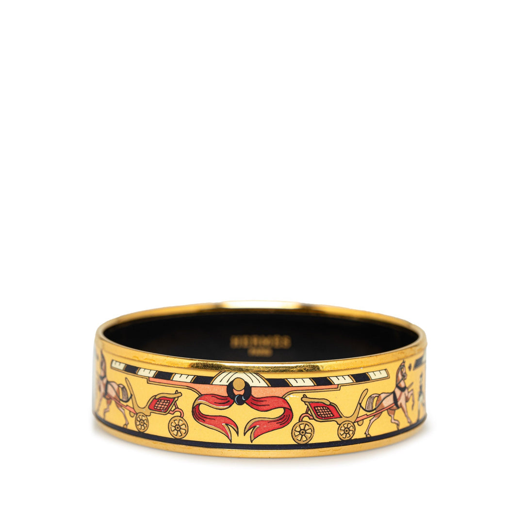 Hermes Wide Enamel Bangle Costume Bracelet