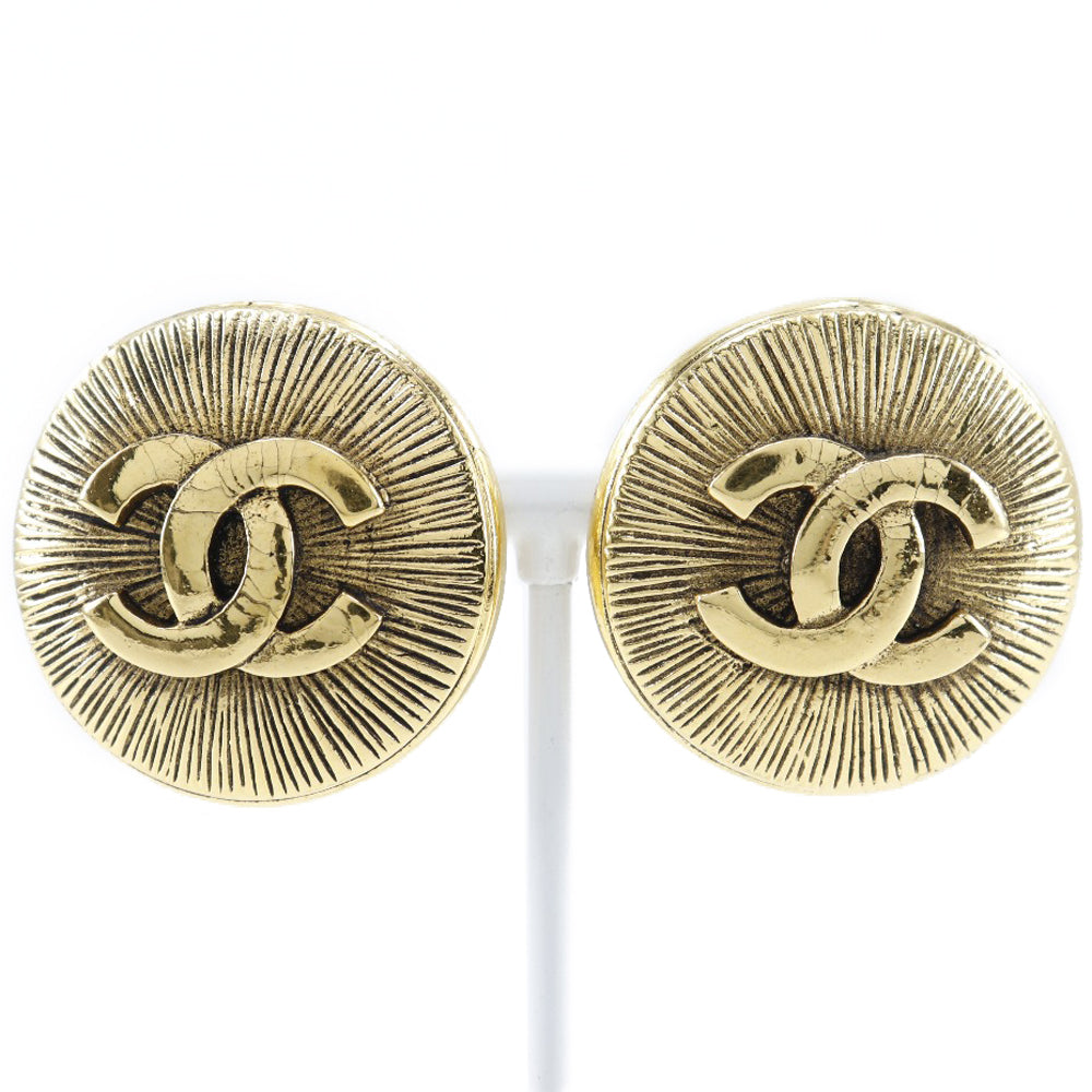 Top Quality Chanel Coco Mark Gold Plated Earrings