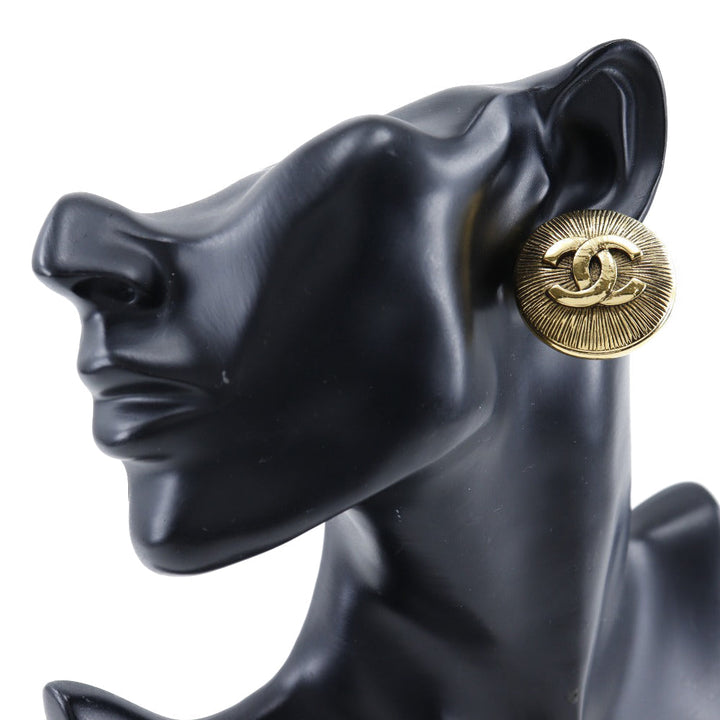 Top Quality Chanel Coco Mark Gold Plated Earrings