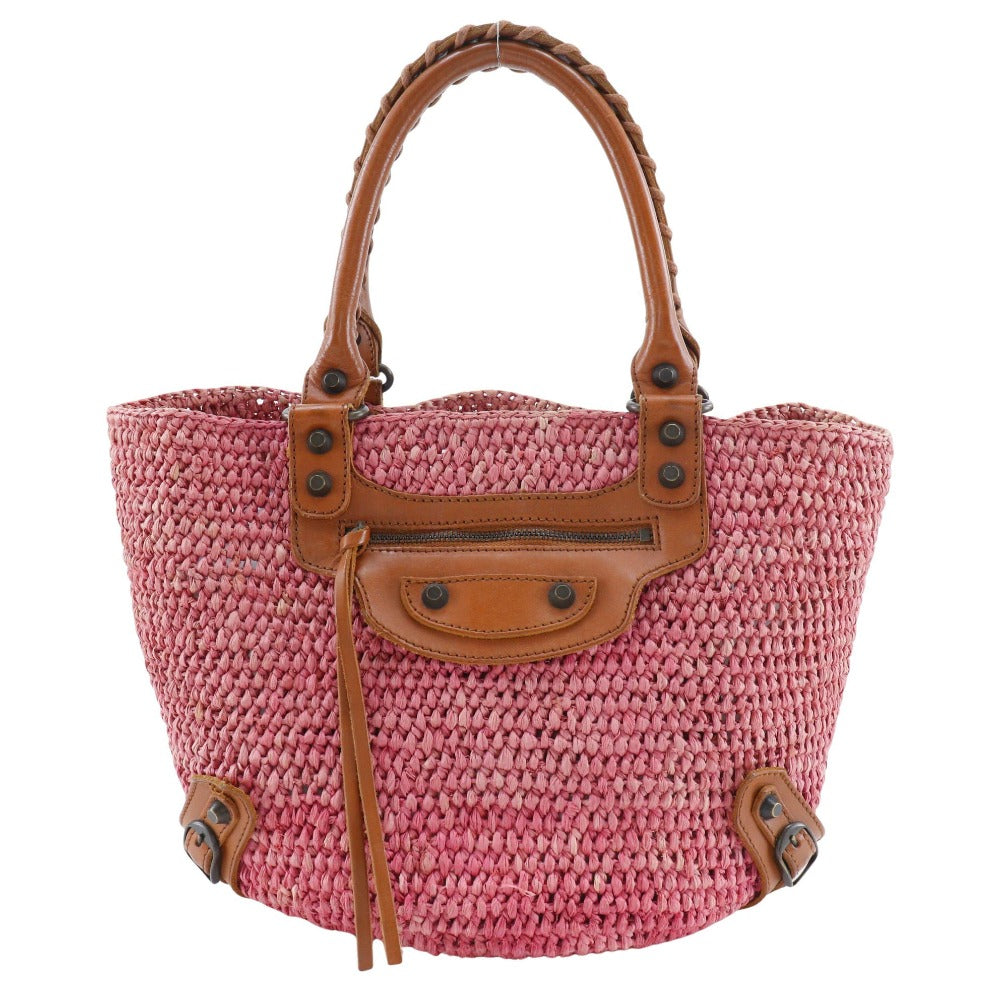Top Quality Balenciaga Straw Basket Tote Bag