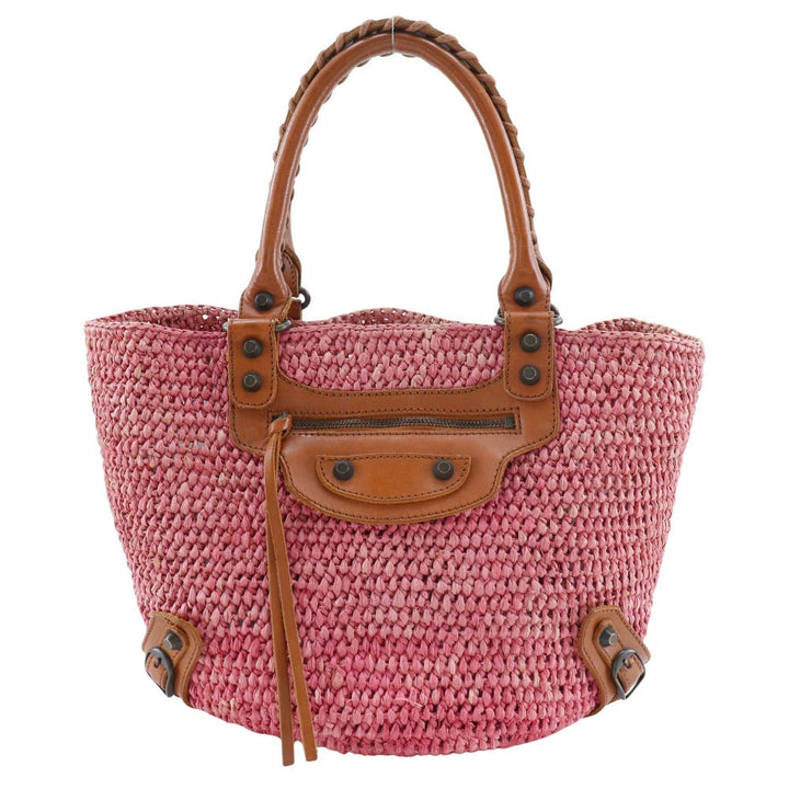 Top Quality Balenciaga Straw Basket Tote Bag