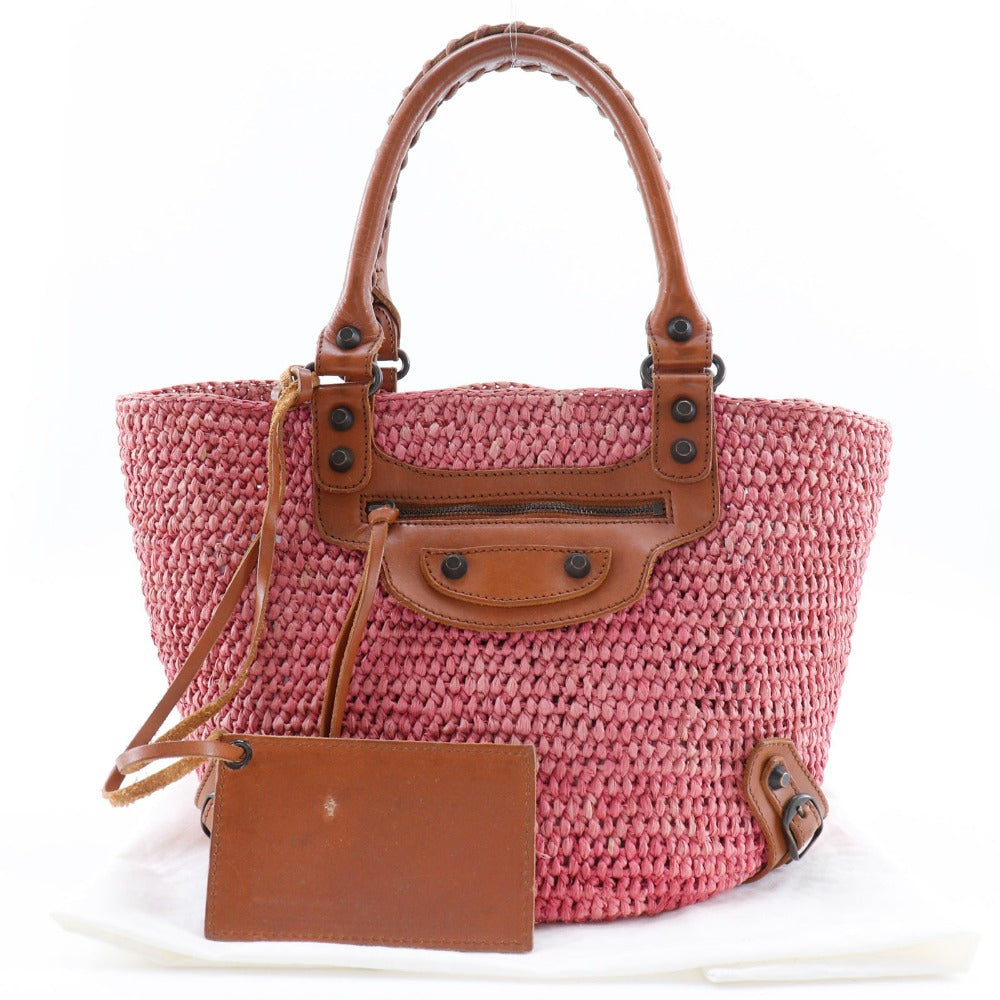 Top Quality Balenciaga Straw Basket Tote Bag