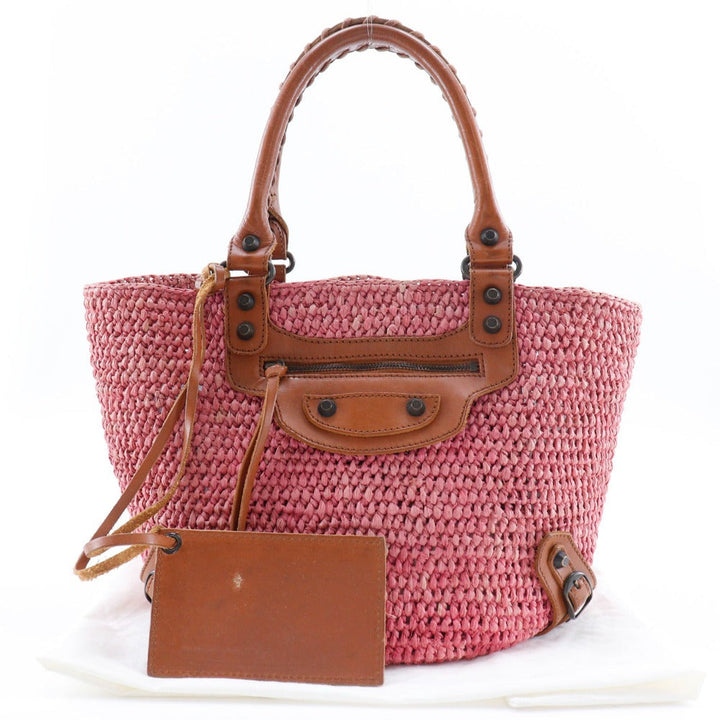 Top Quality Balenciaga Straw Basket Tote Bag