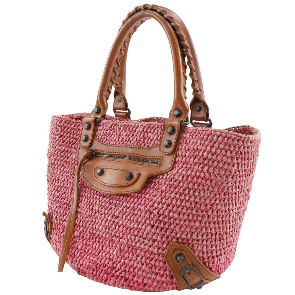 Top Quality Balenciaga Straw Basket Tote Bag