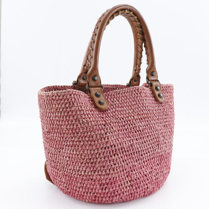 Top Quality Balenciaga Straw Basket Tote Bag