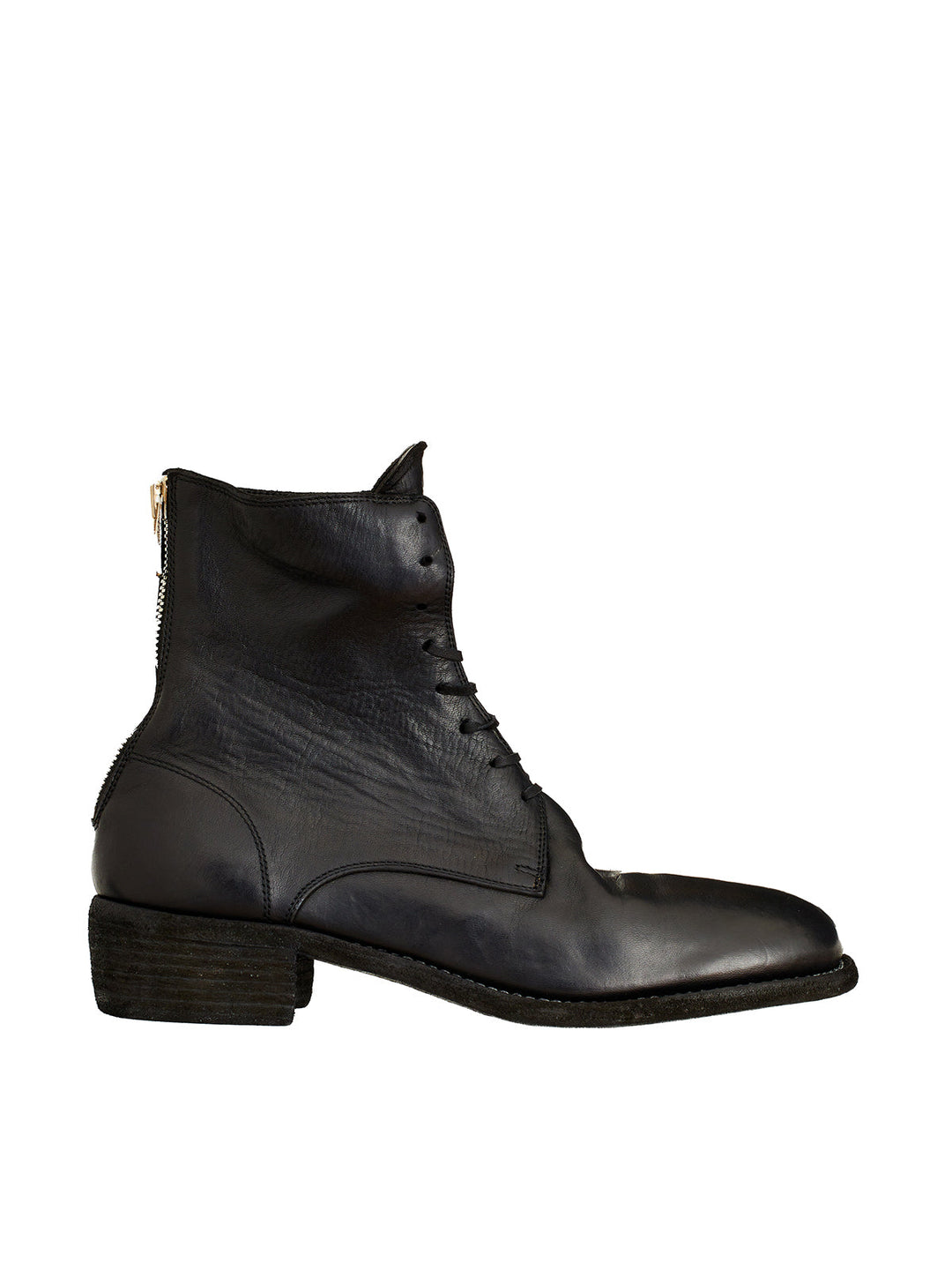 STIVALE ALLACCIATO IN PELLE CON ZIP