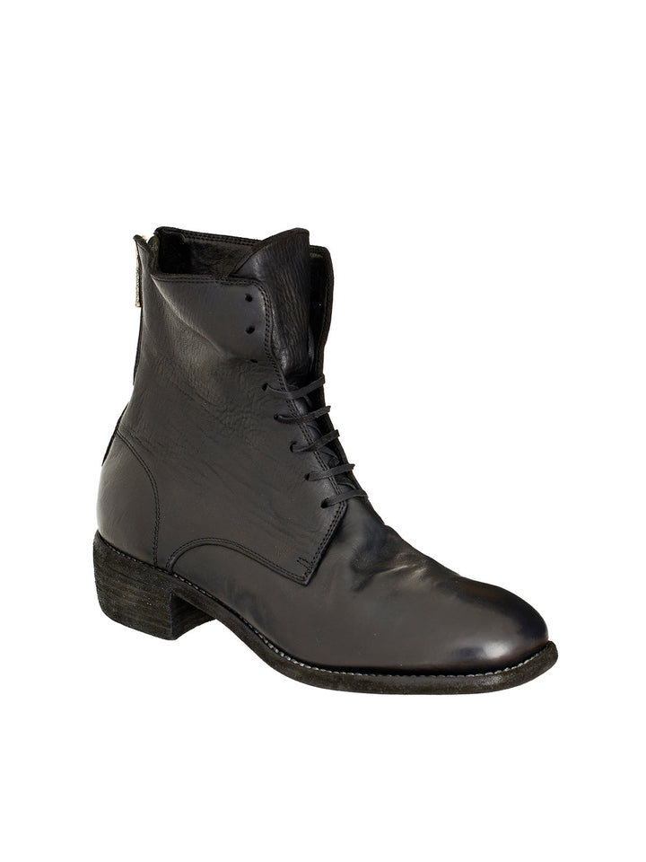 STIVALE ALLACCIATO IN PELLE CON ZIP