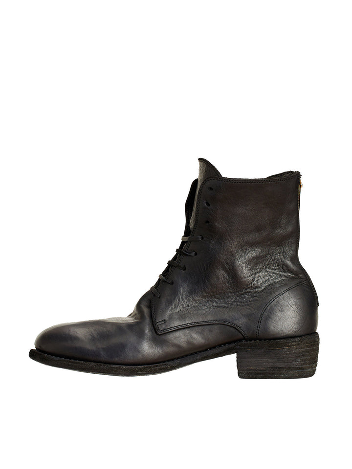 STIVALE ALLACCIATO IN PELLE CON ZIP