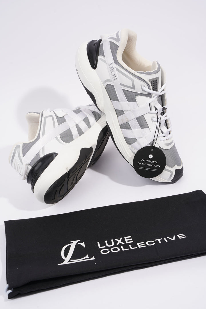 Christian Dior B24 Runtek White / Grey Technical Fabric EU 42.5 UK 8.5