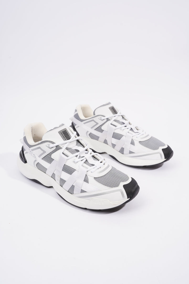 Christian Dior B24 Runtek White / Grey Technical Fabric EU 42.5 UK 8.5