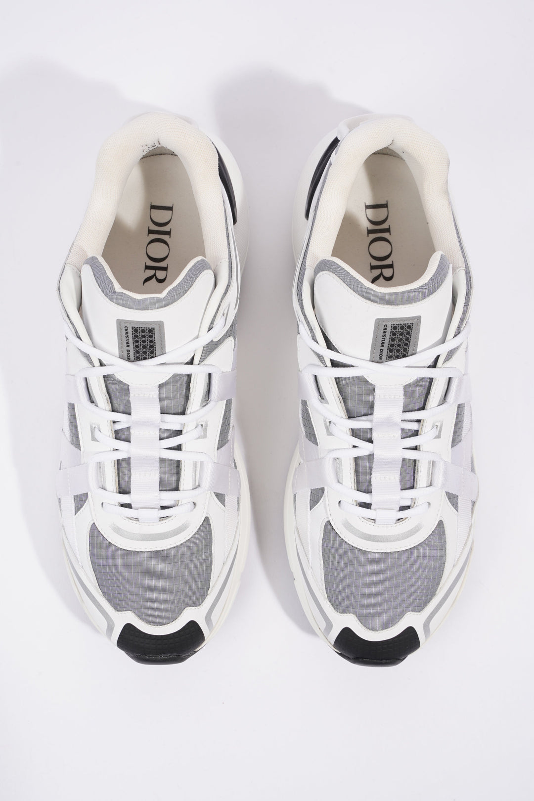Christian Dior B24 Runtek White / Grey Technical Fabric EU 42.5 UK 8.5