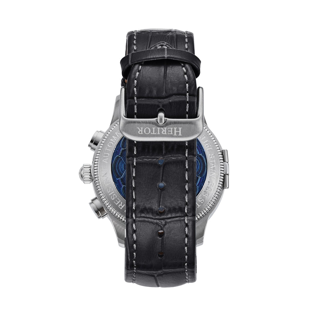Heritor Automatic Apostle Leather Band Watch w/ Day-Date