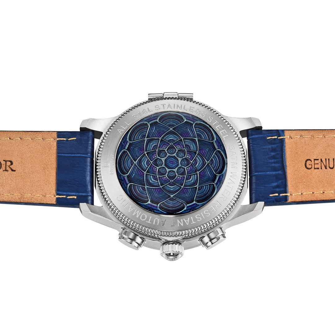 Heritor Automatic Apostle Leather Band Watch w/ Day-Date