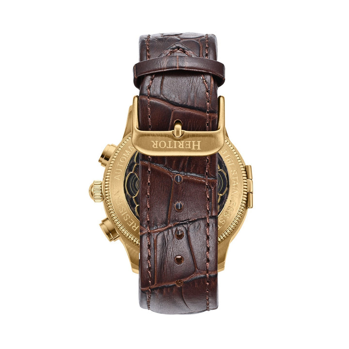 Heritor Automatic Apostle Leather Band Watch w/ Day-Date