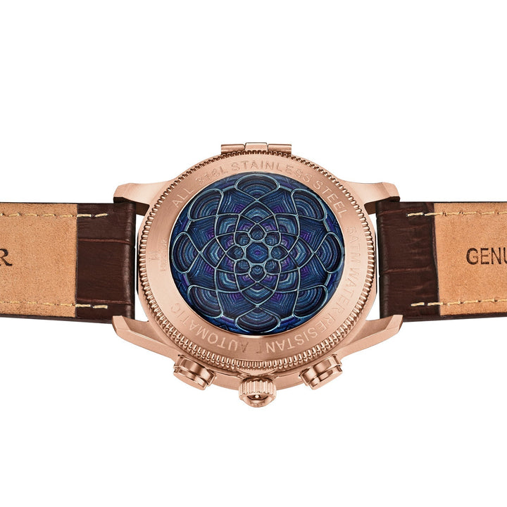 Heritor Automatic Apostle Leather Band Watch w/ Day-Date