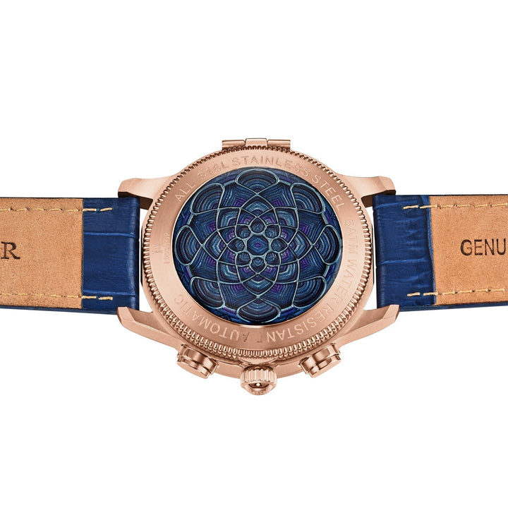 Heritor Automatic Apostle Leather Band Watch w/ Day-Date