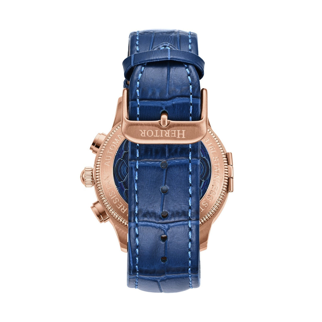 Heritor Automatic Apostle Leather Band Watch w/ Day-Date