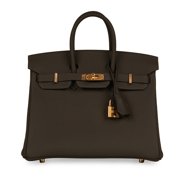 Birkin 25 - Vert De Gris Togo - GHW