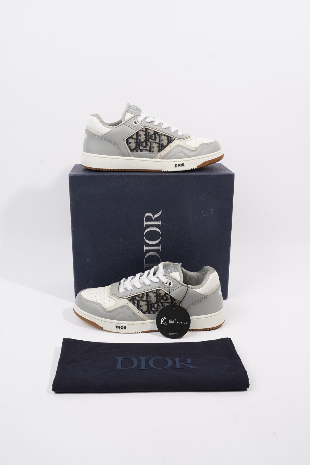 Christian Dior B27 Low-top White / Grey Leather EU 41 UK 7