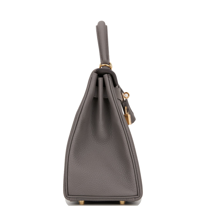 Hermes Kelly 28 Retourne Etain Togo Gold Hardware