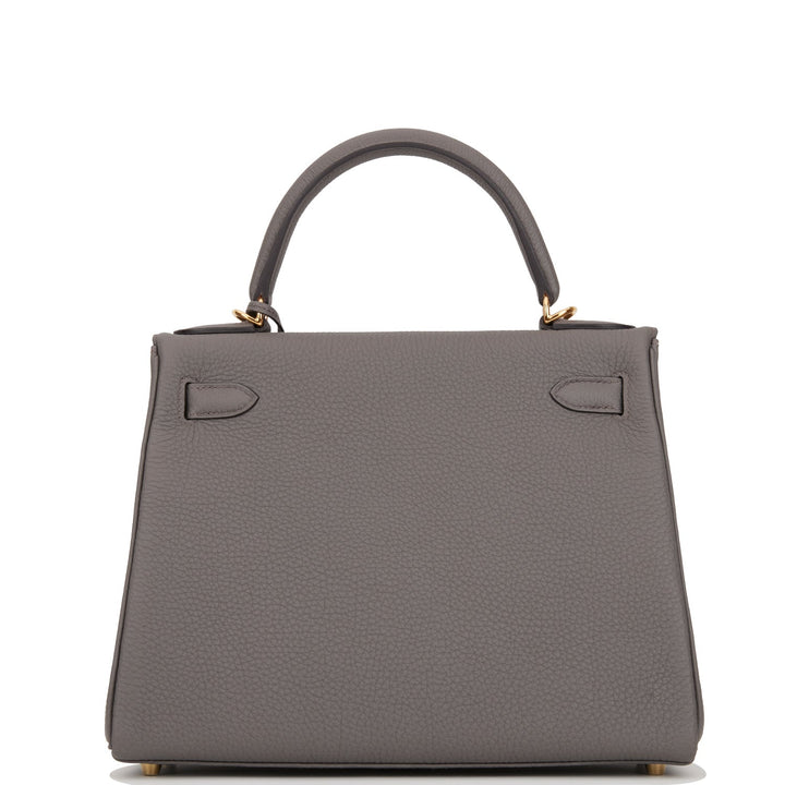 Hermes Kelly 28 Retourne Etain Togo Gold Hardware