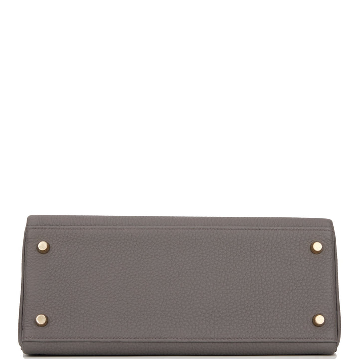 Hermes Kelly 28 Retourne Etain Togo Gold Hardware
