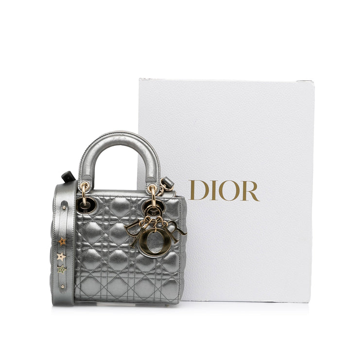Top quality Dior Lady Top quality Dior My ABCTop quality Dior Silver Cannage Quilted Leather