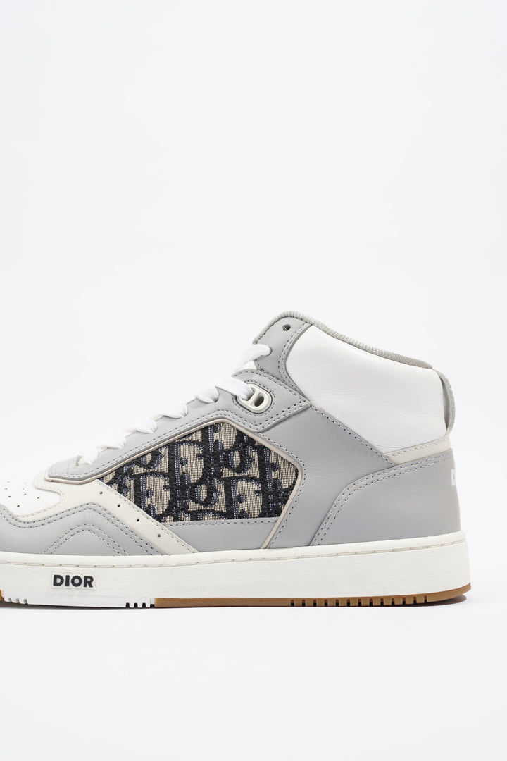 Christian Dior B27 White / Grey / Navy Oblique Leather EU 41 UK 7
