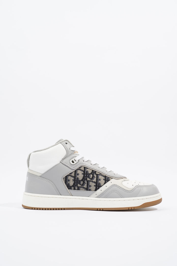 Christian Dior B27 White / Grey / Navy Oblique Leather EU 41 UK 7