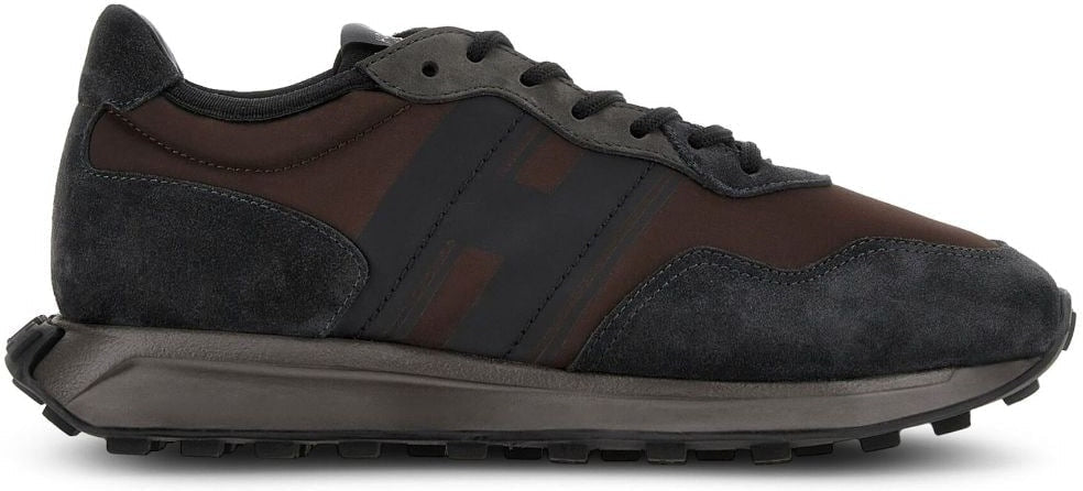 PANELLED LEATHER SNEAKERS