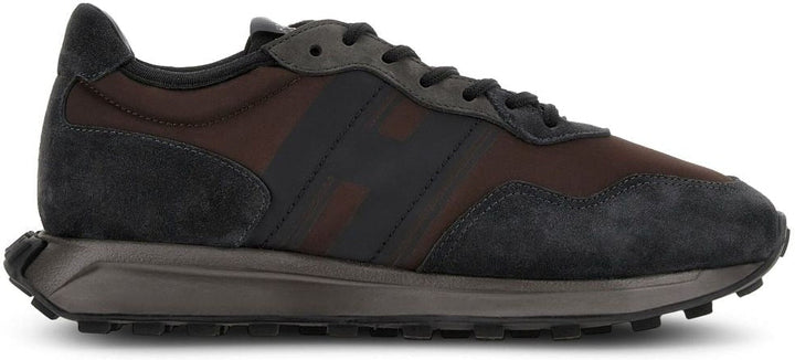 PANELLED LEATHER SNEAKERS