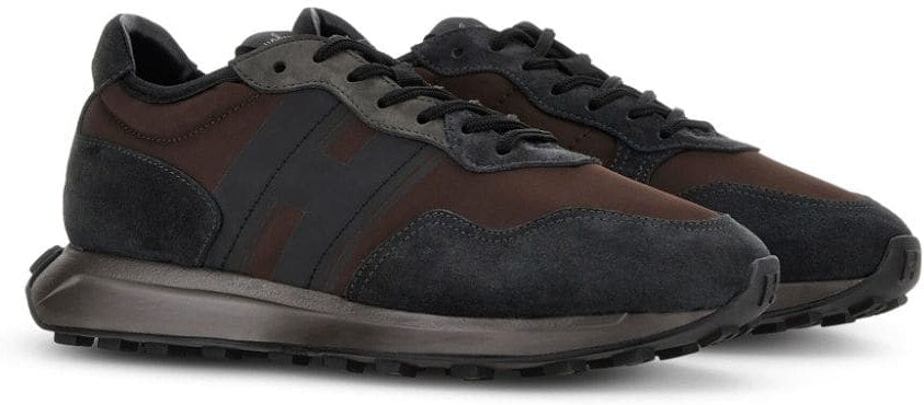 PANELLED LEATHER SNEAKERS