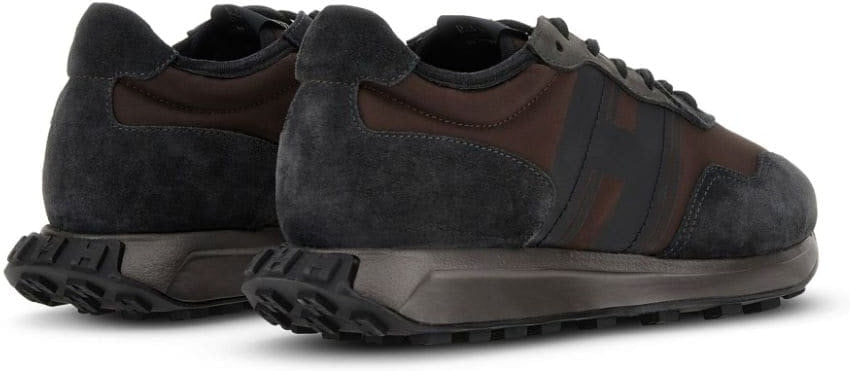 PANELLED LEATHER SNEAKERS