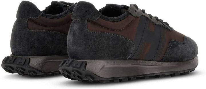 PANELLED LEATHER SNEAKERS