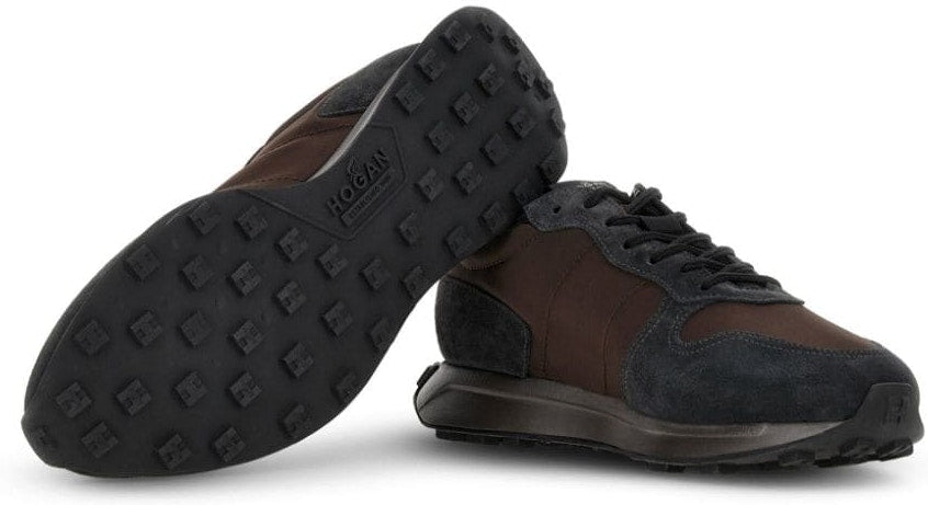PANELLED LEATHER SNEAKERS