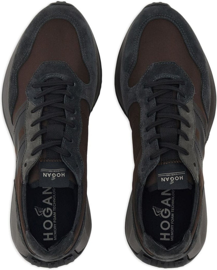 PANELLED LEATHER SNEAKERS