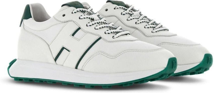 H601 LEATHER LACE UP SNEAKERS