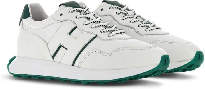 H601 LEATHER LACE UP SNEAKERS