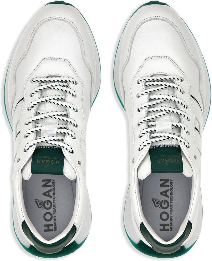 H601 LEATHER LACE UP SNEAKERS